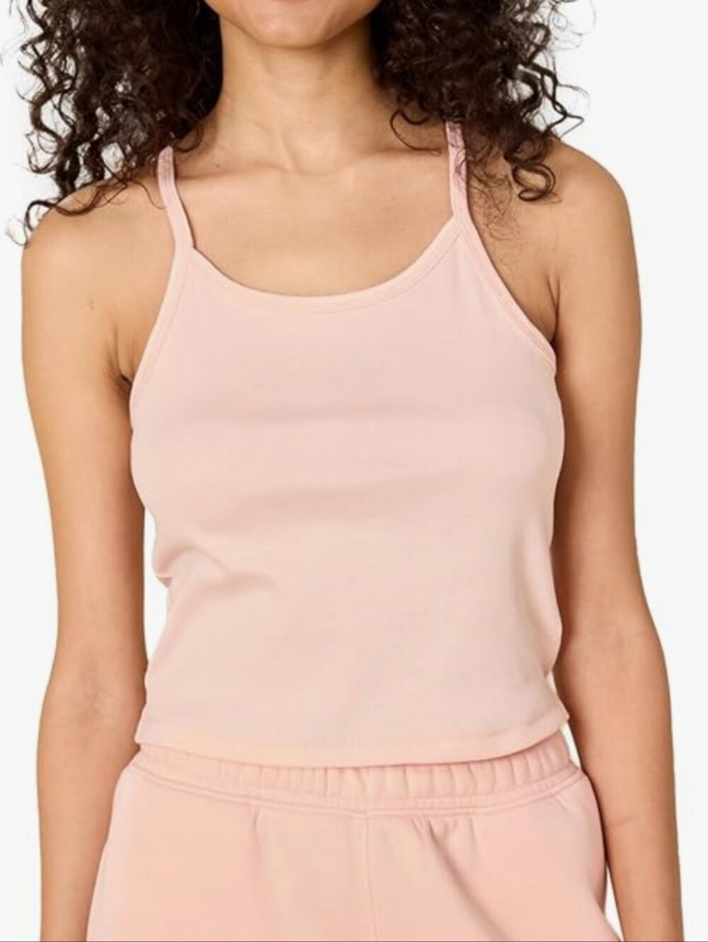 NWT Amazon Essentials x Sofia Grainge Blush Pink Cropped Camisole